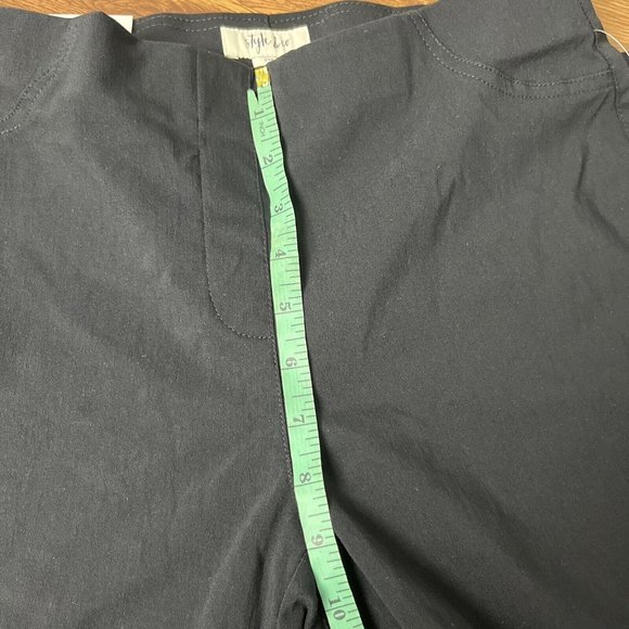 Style & Co Womens Petite Pull-On Capri Pants ( Petite, Deep Black) - Picture 11 of 15